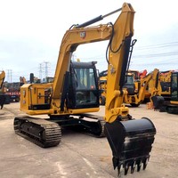 Prête à l'emploi, fabriquée au Japon, mini-excavatrice Caterpillar d'occasion Cat 308E2 de 8 tonnes, à vendre.