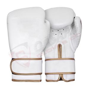 Gants de boxe confortables et protecteurs pour les mains, en cuir blanc, pour l'entraînement, la boxe, le MMA, les combats - Product Image 2