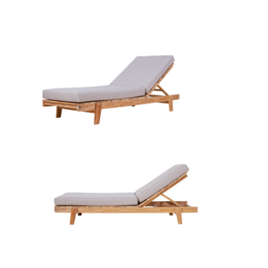 Sillón sin Brazos con Diseño Moderno para Exteriores para Piscina, Hecho de Madera de Teca Sólida al Mejor Precio - Product Image 5