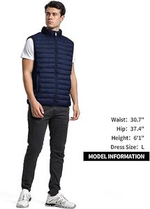 Venta Directa de Fábrica, Chaleco Acolchado Personalizable con Cremallera, Transpirable, de Alta Calidad, Informal, para Hombre, para Invierno, 100% - Product Image 3