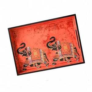 ถาดเสิร์ฟอาหารแผ่น MDF พร้อมที่จับทรงสี่เหลี่ยมผืนผ้าดีไซน์ทันสมัยเป็นมิตรต่อสิ่งแวดล้อมใช้ในงานปาร์ตี้ - Product Image 4