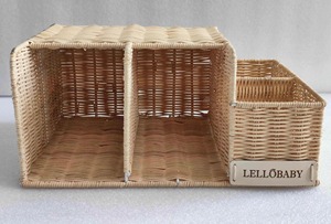 Rattan <b>basket</b> with multiple compartments in different directions Handmade Storage <b>Baskets</b> Natural Rattan Modern Multifunction - Product Image 3