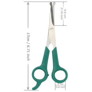 Ciseaux de toilettage pour animaux de compagnie poignée en plastique ciseaux de coupe de cheveux durables 7.5 "ciseaux de toilettage en acier inoxydable - Product Image 3