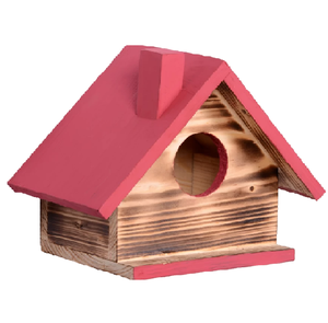 Venta caliente pequeño patrón sólido Casa de pájaros de madera acabado elegante comedero para pájaros en calidad duradera para exteriores jaulas para mascotas al por mayor - Product Image 6