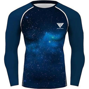 Vêtements de sport pour hommes Rash Guard à manches longues Tissu doux confortable Fabriqué en spandex Chemises de compression à prix de gros - Product Image 1