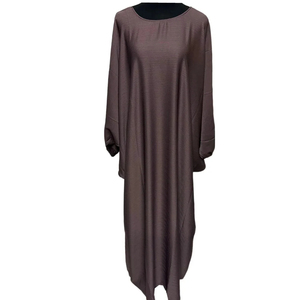 Trendy Women Kaftan <b>Abaya</b> Cotton Poly Blend Loose Fit Modest Floor Length Four-Way Stretch Dress Ramadan Eid Dubai Fashion - Product Image 4