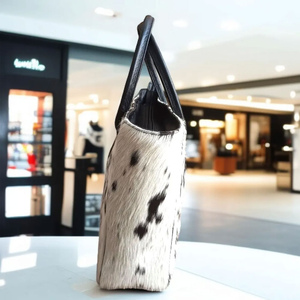 Sacs à main en cuir de vachette véritable de haute qualité, logo imprimé personnalisé, fourrure durable, multifonction, taille personnalisée, vente en gros - Product Image 6