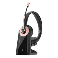 Nouvelle sortie de casque couleur BT-786C BT5.3 casque sans fil d'affaires de centre d'appel de bureau avec dongle USB et base de charge