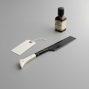 Navaja de Afeitar Recta de Acero Inoxidable de Grado Industrial, Negra, con Mango de Madera, Hoja de Punta de Clip, Soporte ODM OEM - Product Image 3