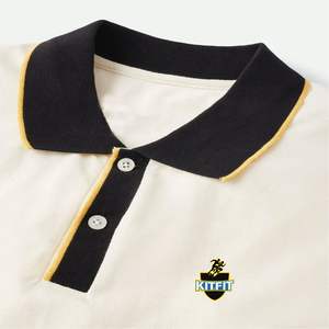 100% coton 3D imprimé poids lourd couleur unie uniforme Polo de Golf pour hommes hommes polos chemises hommes Polo pour personnalisé - Product Image 5