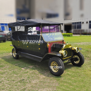 Coche y autobús turístico de 4 ruedas eléctrico vintage clásico pulido a mano con 4-6 asientos para eventos de boda - Product Image 4