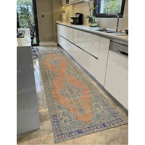Alfombra Estampada Colorida: Diseño Turco Vintage Vibrante para Entrada y Cocina, Alfombra Delgada No Tejida - Product Image 5