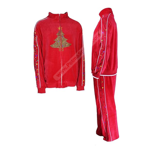 Chándales de diamantes de imitación rojos personalizados de calidad superior Chándales de diamantes de imitación superventas Precio barato Chándales de diamantes de imitación - Product Image 1