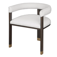 Offre spéciale, chaises rembourrées confortables à structure métallique pour table à manger, chaise moderne de salon, chaise à baril