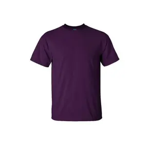 Purple Color Wholesale O-Neck Blank Casual Unisex T Shirt Promotional Organic Custom Logo Customized Label T Shirts For Mens