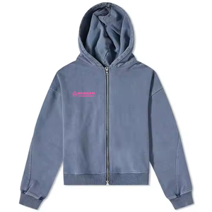 Sweats à capuche zippés sur mesure 300 GSM vente en gros sweat-shirt en coton polaire style de rue de haute qualité sweat à capuche zippé - Product Image 5