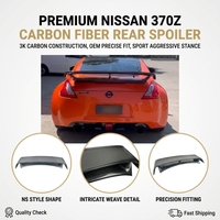Aileron arrière double couche de style NS en fibre de carbone pour Nissan 370Z Z34 Fairlady 2009-2021 S9