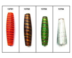 Perles de verre à gros trou en feuille d'argent de belle apparence pour la fabrication de bijoux - Product Image 2