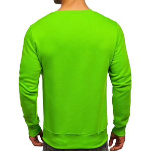 เสื้อสเวตเตอร์ผ้าฝ้ายสำหรับผู้ชายเสื้อสเวตเชิ้ตสีพื้นแบบปรับแต่งได้ - Product Image 3