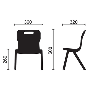 Silla de Plástico sin Brazos Titan 01 SC005 de Diseño Moderno - Product Image 2