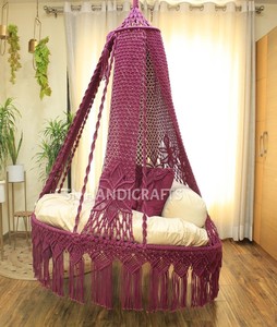 Special Design Macrame <b>Swing</b> COTTON HANDMADE NATURAL Baby <b>Swing</b> Set Style Color Baby Bedside Sleeper - Product Image 3