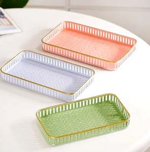 Beautiful Coloured Iron Metal Serving Tray for <b>Wedding</b> Ramadan & Gift Giving for <b>Chocolate</b> & Dessert Serving - Product Image 1