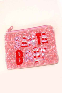 Porte-monnaie en forme de bouteille de champagne scintillante pour femmes, design luxueux, perles de rocaille et broderie, fabriqué à la main en Inde - Product Image 2