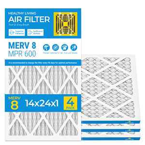 SUIXINEYI MERV 8 Pleated Media Air Filter 14x24x1 HVAC Replacement Rectangle Filter for Home AC and Furnace Systems - Product Image 5