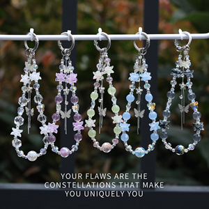 Các Nhà Sản Xuất Túi Quyến Rũ Móc Khóa Long Lanh Acrylic Điện Thoại Cô Gái Keyring Nhựa Nhựa Keychain Nhựa Móc Chìa Khóa Ngọc Trai Điện Thoại Quyến Rũ - Product Image 2