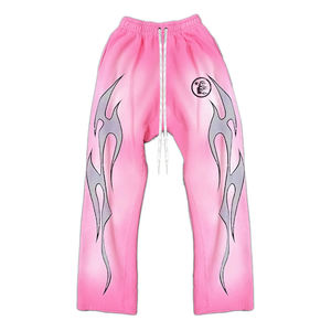 Pantalons évasés pour hommes de haute qualité 100% coton tissu bas quantité minimale de commande pantalons évasés pour hommes Vente en gros sur mesure Logo Design - Product Image 1