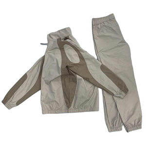 Ensemble de survêtement unisexe INDEX APPAREL à manches longues, col montant, fermeture éclair, color block, sportif, léger, en polyester, pour le printemps - Product Image 3