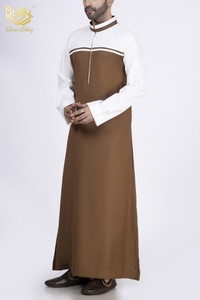 Qualité assurée coton XXL hommes robe traditionnelle ensemble fait à la main décontracté ethnique Thobes fermeture à glissière Design à la mode pour le printemps - Product Image 4