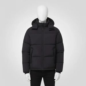 Wholesale <b>Men's</b> Hooded Canvas Puffer Jacket Waterproof Winter Coat Stand Collar - Product Image 2