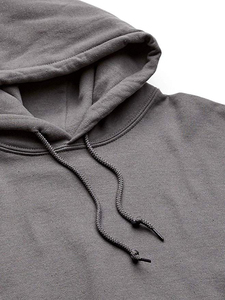 Sudadera con Capucha Gruesa Personalizada de Venta Caliente para Hombre, Estilo Informal, Teñida Lisa, con Logotipo Frontal en Tela Tejida - Product Image 3