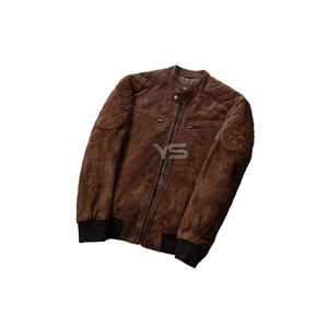 Veste en cuir d'hiver décontractée de haute qualité pour hommes avec col montant et fermeture à glissière Service OEM disponible - Product Image 2