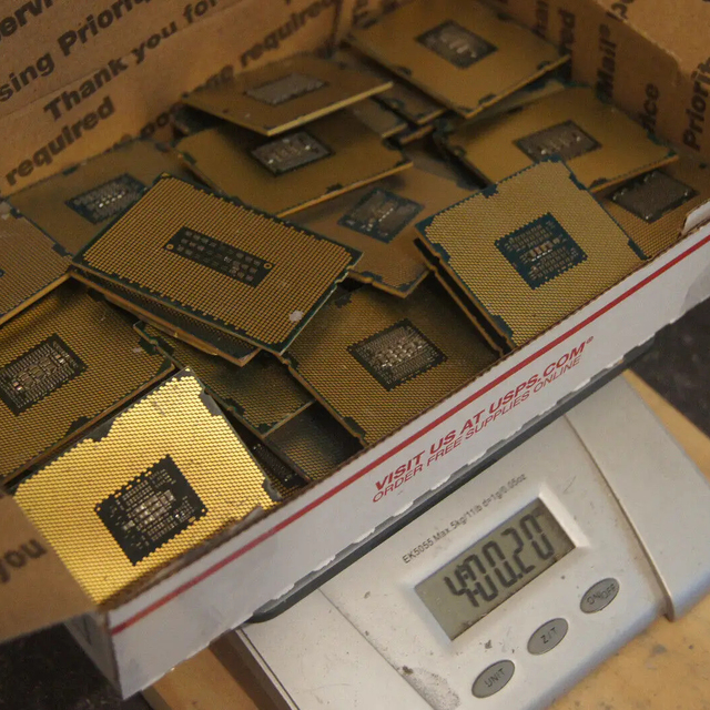 used Gold Recovery Ceramic CPU scrap