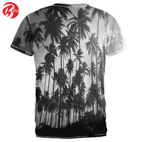 T-shirts à manches courtes avec impression par sublimation pour hommes T-shirt à col rond imprimé 100% coton coupe ample pour hommes