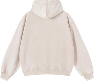 เสื้อมีฮู้ดผ้าฝ้ายสีทึบแนวย้อนยุคสี100% - Product Image 2