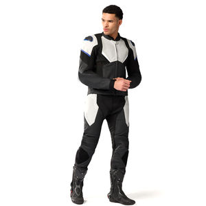 Vêtement de sport en cuir respirant en gros 2025, logo et design personnalisés, combinaison de course en deux pièces pour la moto et les courses automobiles - Product Image 3
