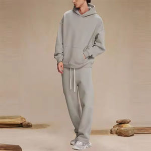 Ensemble de survêtement surdimensionné pour hommes personnalisé | Sweat à capuche et pantalons de survêtement vierges | Survêtement unisexe de qualité supérieure pour Streetwear 2025 - Product Image 6