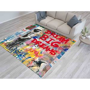 Alfombra Dream Big Graffiti: Tapete Antideslizante Decorativo, con Pelo Suave - Product Image 5