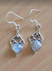 Pendientes Colgantes de Piedra Lunar, Gema de Plata de Ley 925, Joyería Hecha a Mano, Regalo de Cumpleaños para Ella, Mujeres - Product Image 2
