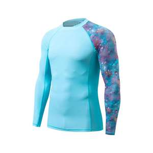 T-shirt de compression Rashguard BJJ imprimé sur mesure pour hommes OEM Rush Guard MMA Rash Guard Concevez votre propre sublimation Anti UV - Product Image 1