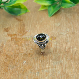 แหวนออนิกซ์สีดำ แหวนเงินแท้ 925 แหวนหินสีดำ แหวนดีไซน์แฮนด์เมด แหวนสเตทเมนท์ เครื่องประดับออนิกซ์สีดำ ของขวัญคริสต์มาส - Product Image 4