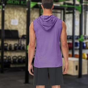 Camiseta Deportiva Lisa para Hombre, Camiseta sin Mangas Básica para Entrenamiento, Camiseta sin Mangas para Hombre al por Mayor, para Uso Deportivo y Casual - Product Image 5