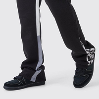 Pantalon de survêtement évasé droit double taille unisexe pour hommes pantalon ample pantalon de survêtement à jambe large vierge 100% coton éponge française