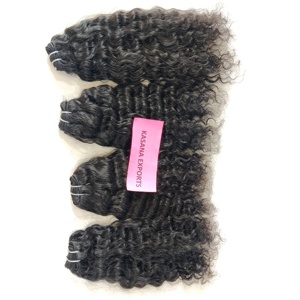 Venta al por mayor 100% Remy Extensiones de cabello humano vietnamita sin procesar Color natural Negro Mujeres Cutícula Alineada Weaving Bundle Wave Curl - Product Image 1