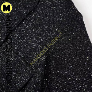<b>Women's</b> Quilted <b>Jacket</b> Pocket Stretch Hem Winter New Chic Outerwear Black Color Breathable Cotton Canvas Silk Lining Detachable - Product Image 4