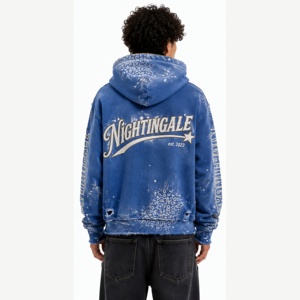 Sudadera con capucha y cremallera completa con logotipo personalizado para hombre, tela transpirable, proveedor al por mayor, sudadera con capucha de forro polar con logotipo bordado personalizado - Product Image 4