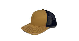 Casquette de camionneur en maille noire caramel, design ajustable, mode unique et confortable pour adulte, fabriquée par Injae Vina Factory - Product Image 2